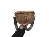 Stylish Hobo PU Leather Satchel Wide Strap Chest Bag