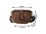 Stylish Hobo PU Leather Satchel Wide Strap Chest Bag