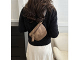 Stylish Hobo PU Leather Satchel Wide Strap Chest Bag