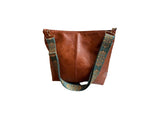 PU Leather High-Capacity Shoulder Sling Bag with Wide Strap