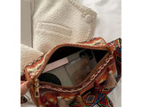 Tassel Ethnic Style Shoulder Bag Embroidery Stripe Crossbody Bag