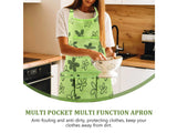 Oxford Cloth Gardening Apron with 14 Pockets and Adjustable Strap