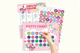 Kids' Potty Training Reward Chart with Reusable Stickers
