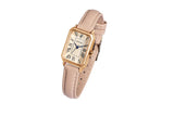 Retro Ladies Rectangular Watch with Leather Band