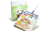 Watercolor Colouring Book with 12-Color Pigment Color Blocks