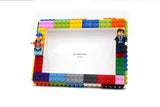 DIY Building Block Photo Frame Tabletop Set with Figures