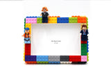 DIY Building Block Photo Frame Tabletop Set with Figures
