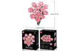 DIY 585-Piece Building Blocks Rose Bouquet Kit