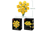 DIY 585-Piece Building Blocks Rose Bouquet Kit