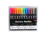 Silver Outline Double Line Pens for Drawing Art Glitter Markers