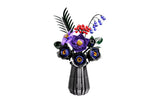 Creative Black Rose Eternal Flower Vase Building Blocks Set
