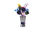 Creative Black Rose Eternal Flower Vase Building Blocks Set
