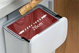 Kitchen Trash Can Wall-Mounted with Sliding Lid Seamless Sticker