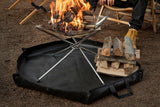 Fire Pit Fireproof Mat Hexagonal Foldable Firewood Bag Ember Heat Resistant Mat