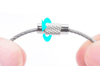 50Pcs Color Wire Keychain Cable Rings
