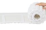 White Christmas Tree Skirt Base With Stripe Textured Pattern