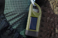 Hand Crank Solar Powered Rechargeable LED Flashlight