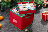 4-Tier 64 Compartment Christmas Ornament Storage Box with Lid