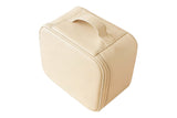Makeup Bag with LED Lighted Mirror Travel Cosmetic Case with Brush Organizer and Zipper Pouch