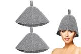2-Pack Felt Sauna Hats - Quick Dry Bath Caps for Spa & Swimming