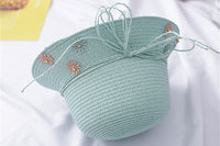 Summer Straw Hat & Bag Set for Girls