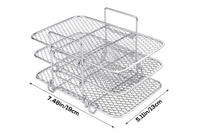 Multi-layered Stainless Steel Air Fryer Rack Compatible with Ninja DZ201 DZ401