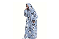 Extra Long Wearable Blanket Hoodie With Big Pocket for Adults