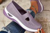 Women's Cut-out Sneakers Casual Breathable Slip On Walking Shoes