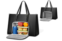 Laptop Tote Bag With Insulated Lunch Compartment