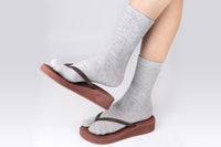 3 Pairs Flip Flop Socks Tabi Split Toe Socks Toe Socks for Men Women