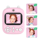 Instant Print Camera for Kids with 32GB Memory Card and 3 Rolls Print Paper