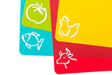 4Pcs Color Coded Cutting Boards Chopping Mats