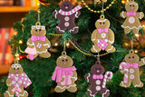 12Pcs Gingerbread Man Christmas Decoration for Tree Hanging