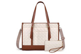 15.6-inch Laptop Tote Bag with Matching Wristlet Clutch Pouch Wallet Handbag Crossbody