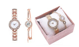 Women Watch and Circle Elegant Bracelet Bangle Set