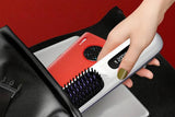 Portable Cordless Hair Straightener Brush LCD Display Straightening Comb