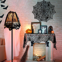 Halloween Decorations Kit Spiderweb Lace Covers Set Halloween Party Decors