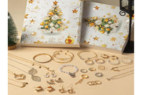 24-Day Jewelry Advent Calendar – Bracelets Necklaces Earrings Kit