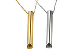 2Pcs Stainless Steel Meditation Necklaces Breathing Necklaces