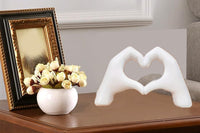 Heart Hands Statue Love Finger Decorations for Living Room Bedroom Bookshelf