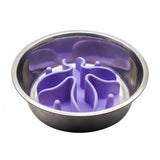 Slow Feeder Dog Bowls Insert Soft Silicone Slow Eating Puppy Food Bowl for Dogs