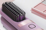 5200mAh Cordless Hair Straightener Brush Portable Travel Heating Comb