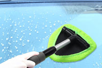 Car Windshield Cleaning Tool with 4 Reusable Microfiber Pads