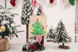 Creative Burlap Christmas-Themed Tote Bag