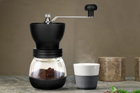 Manual Coffee Bean Grinder w/ Ceramic Burr and 2 Glass Jars