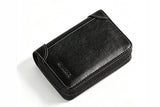 PU Leather Accordion Card Holder Zipper Credit Card Wallet Purse for 20 Cards