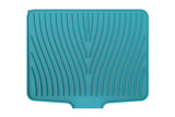 Silicone Dish Drying Mat for Kitchen Counter with Built-in Drain