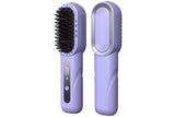 Wireless Hair Straightener Brush Portable Heated Straight Brush  Anti-Scald Hot Comb Straightener Brush with LED Display
