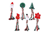 3Pack Christmas Braided Rope Pet Chew Toys