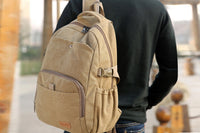 Large Capacity Canvas Backpack Laptop Notebook School Travel Backpack